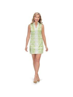 Mud Pie Willow Crochet Dress Citrus Green Large